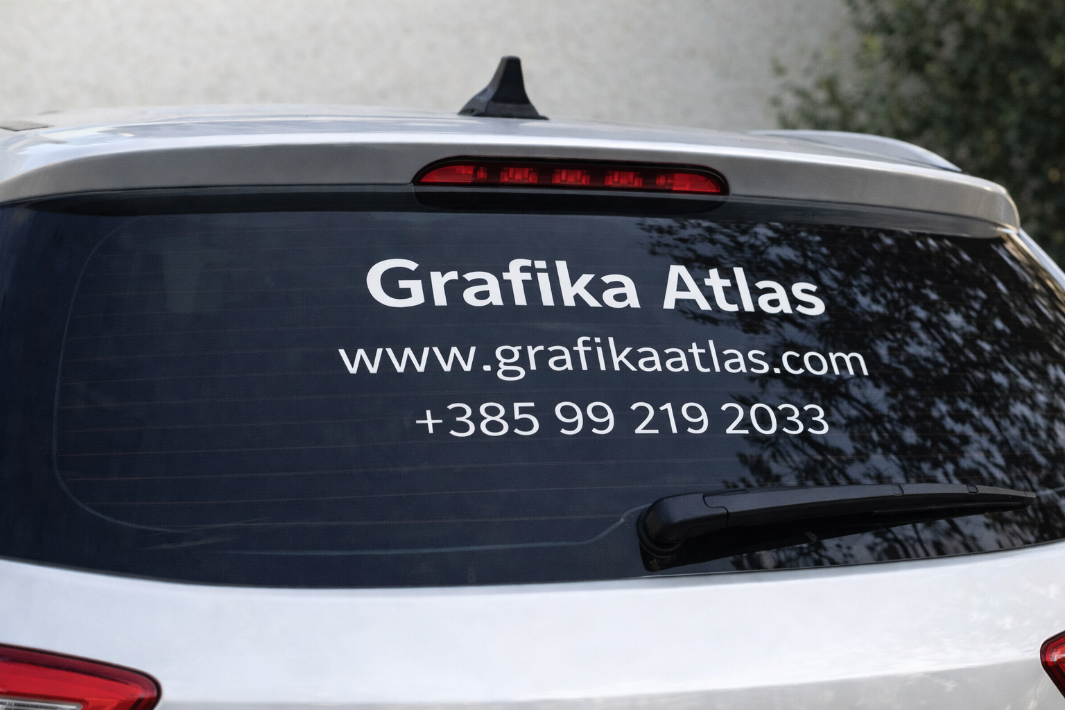 Naljepnica za vozilo – Naziv tvrtke (tiskana slova i krasopis) - Slika 3