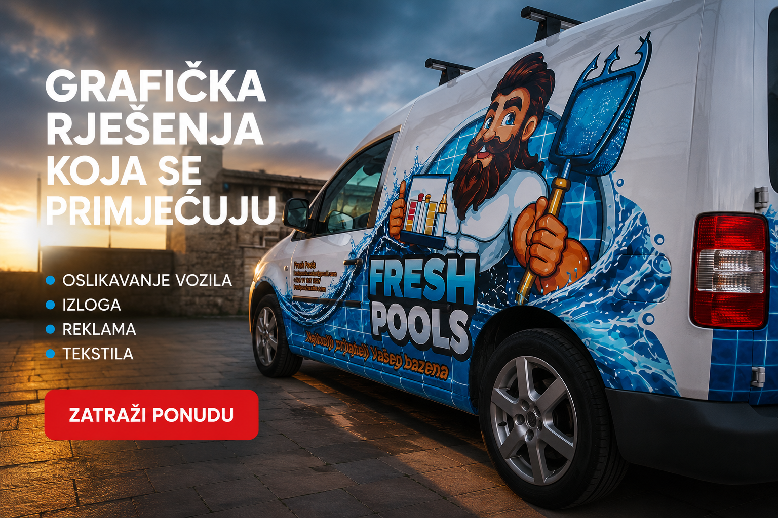 Oslikavanje vozila Fresh Pools Zadar